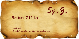 Szüts Zilia névjegykártya