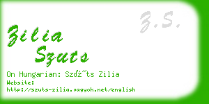 zilia szuts business card